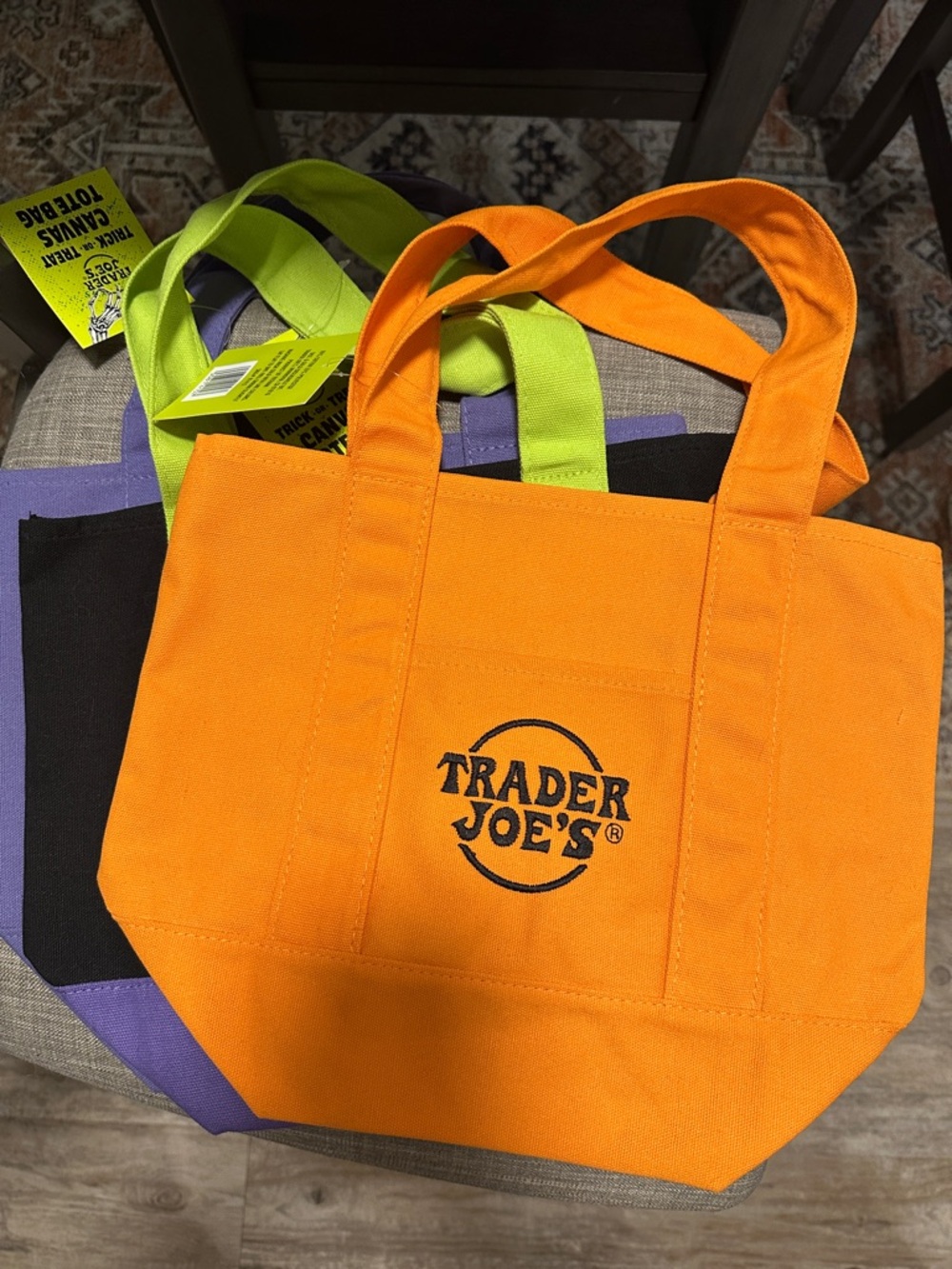 Trader Joe’s Mini Canvas Tote Bags (Set of 3) - Picture 3 of 3